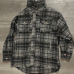 CASUAL JACKET BLACK/CREAM FOREVER 21